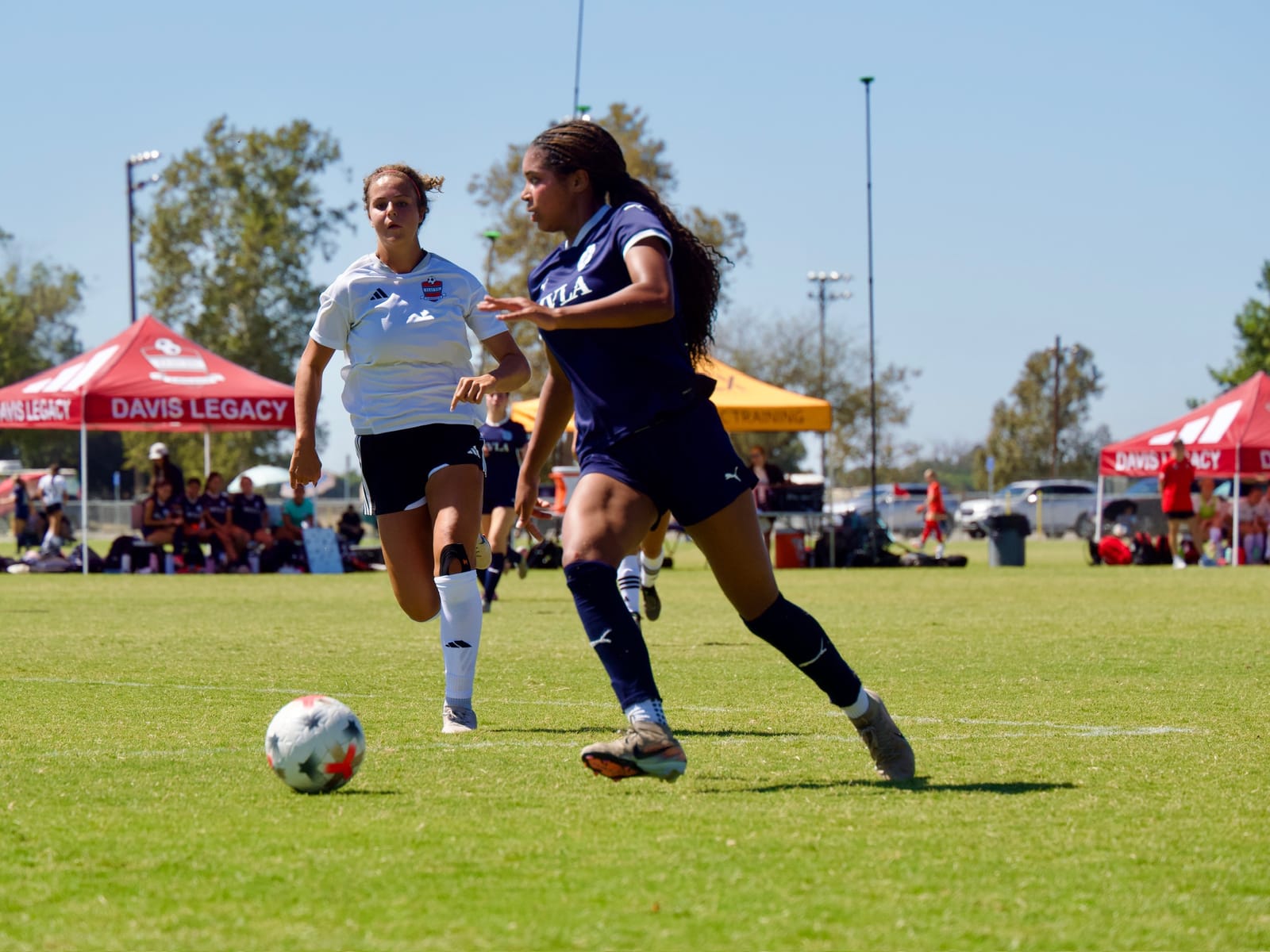 Taking on a defender